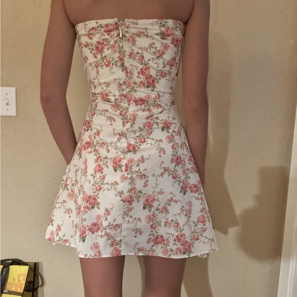 House of CB JASMINE ROSE PRINT DRAPED CORSET MINI DRESS size XS (approx 00-0) - Picture 5 of 10